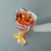 Букет 11 огненно-рыжих кенийских роз "Шафран"