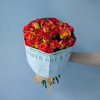 Букет 29 красно-оранжевых роз «Вечер на Рубинштейна»