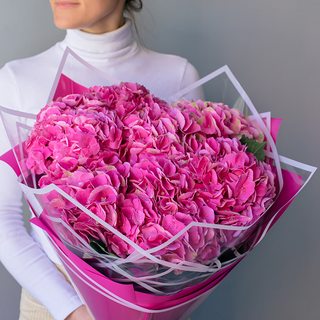 Букет 7 розовых гортензий "Восторг"